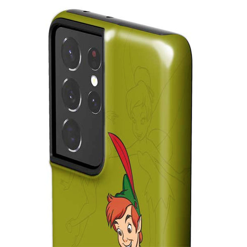 Disney Peter Pan and Tinker Bell Portrait Galaxy S21 Ultra 5G Pro Case