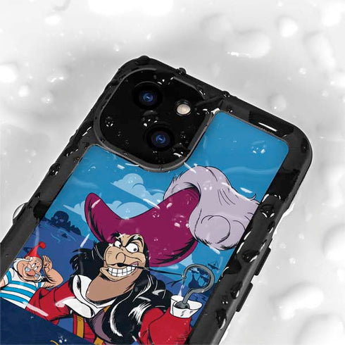 Disney Peter Pan Captain Hook and Smee iPhone 15 Plus Waterproof Case