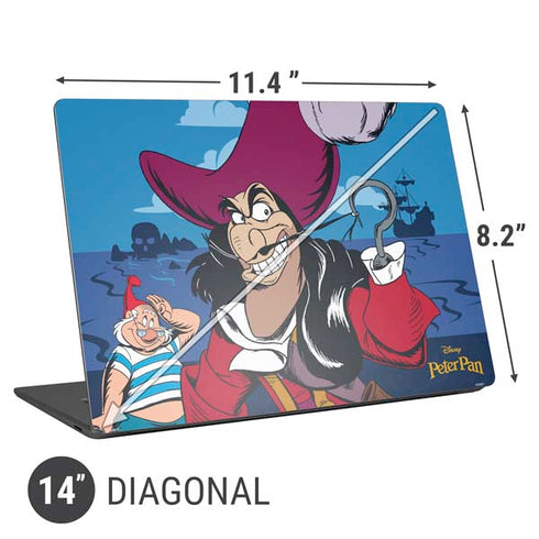 Disney Peter Pan Captain Hook and Smee Universal Laptop 14in (11.4 x 8.2in) Skin