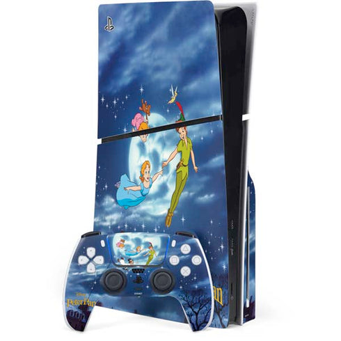Disney Peter Pan Wendy and the Boys to Neverland PS5 Slim Disk Bundle Skin