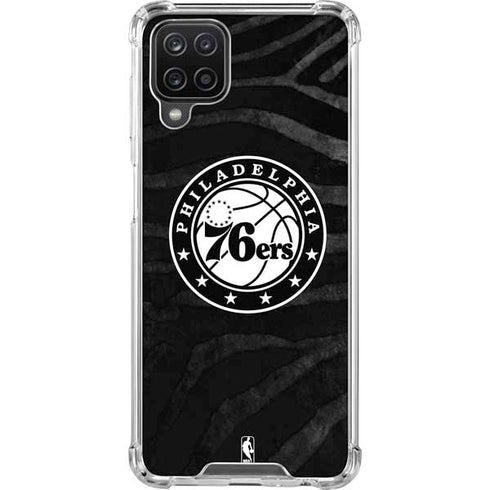 NBA Philadelphia 76ers Animal Print Galaxy A12 Clear Case