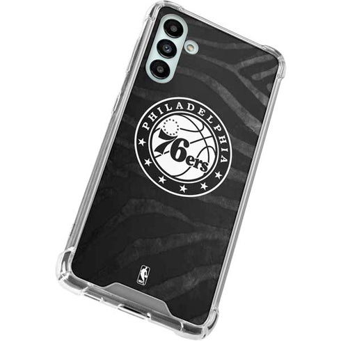 NBA Philadelphia 76ers Animal Print Galaxy A13 5G Clear Case