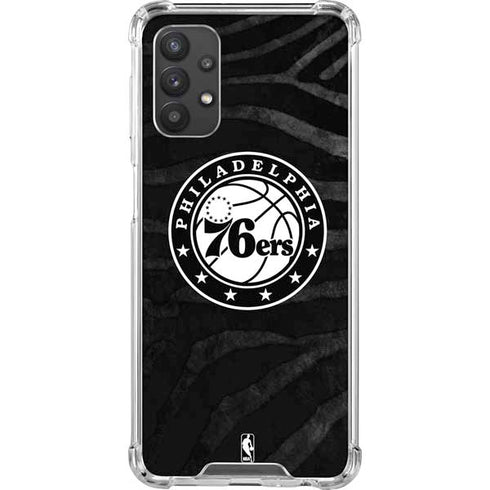 NBA Philadelphia 76ers Animal Print Galaxy A32 5G Clear Case