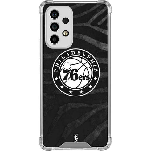 NBA Philadelphia 76ers Animal Print Galaxy A53 5G Clear Case