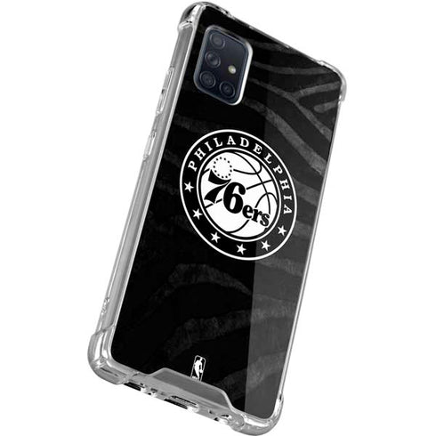NBA Philadelphia 76ers Animal Print Galaxy A71 5G Clear Case