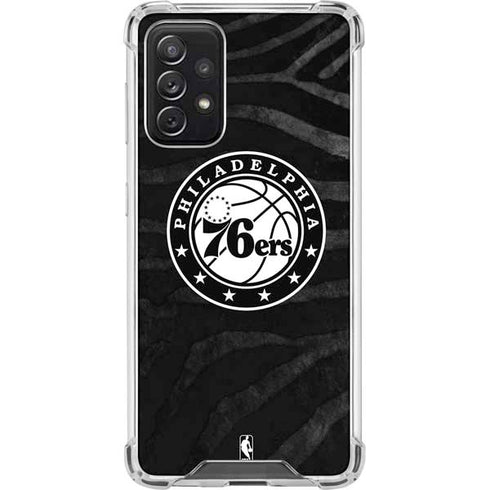 NBA Philadelphia 76ers Animal Print Galaxy A72 5G Clear Case