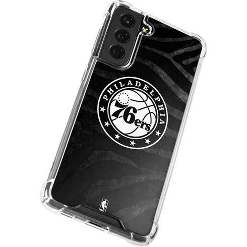 NBA Philadelphia 76ers Animal Print Galaxy S21 FE Clear Case