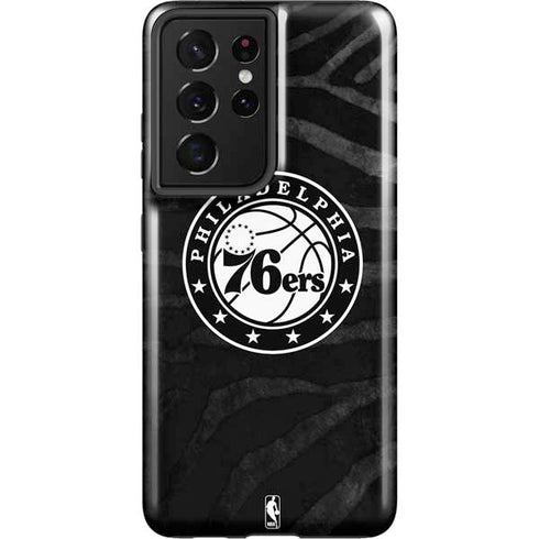 NBA Philadelphia 76ers Animal Print Galaxy S21 Ultra 5G Pro Case