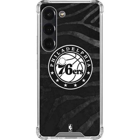 NBA Philadelphia 76ers Animal Print Galaxy S23 Clear Case