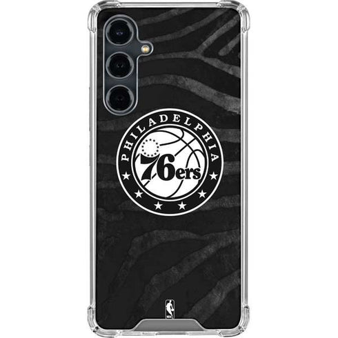 NBA Philadelphia 76ers Animal Print Galaxy S23 FE Clear Case