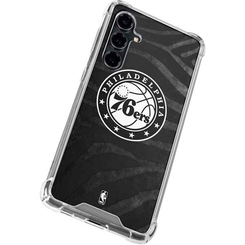 NBA Philadelphia 76ers Animal Print Galaxy S23 FE Clear Case