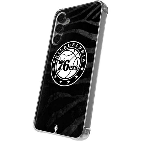 NBA Philadelphia 76ers Animal Print Galaxy S24 Plus Clear Case
