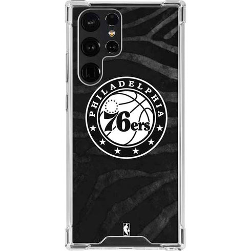 NBA Philadelphia 76ers Animal Print Galaxy S24 Ultra Clear Case