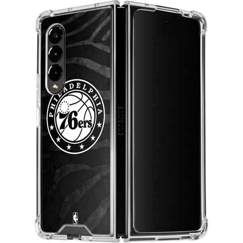 NBA Philadelphia 76ers Animal Print Galaxy Z Fold4 5G Clear Case