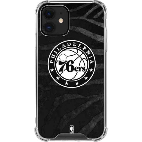 NBA Philadelphia 76ers Animal Print iPhone 12 Mini Clear Case