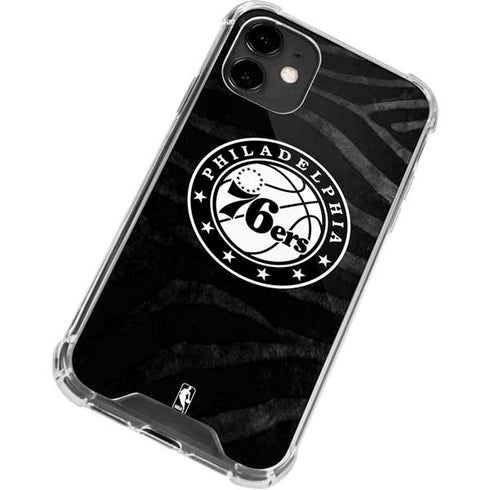 NBA Philadelphia 76ers Animal Print iPhone 12 Mini Clear Case