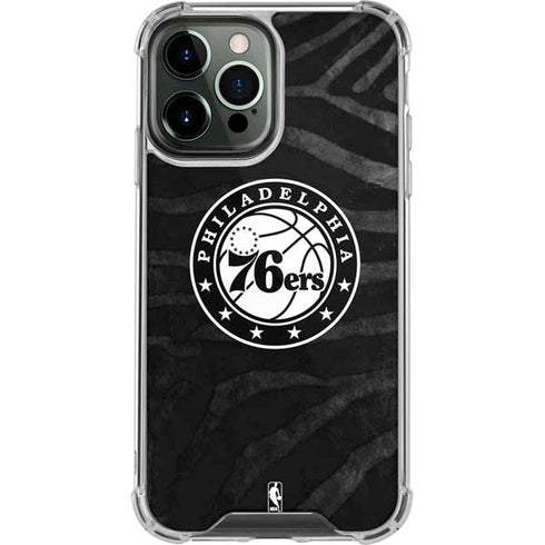 NBA Philadelphia 76ers Animal Print iPhone 13 Pro Max Clear Case