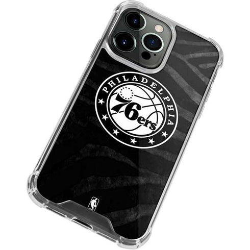 NBA Philadelphia 76ers Animal Print iPhone 15 Pro Clear Case