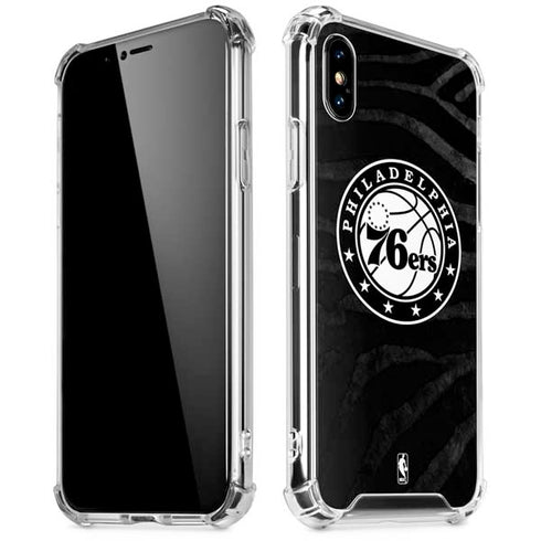 NBA Philadelphia 76ers Animal Print iPhone XS Max Clear Case