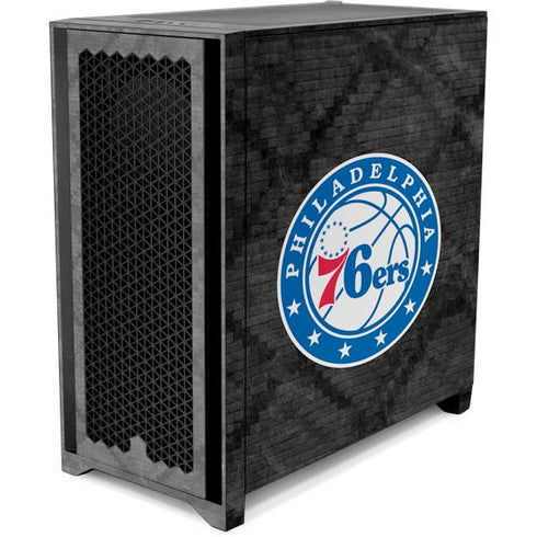 NBA Philadelphia 76ers Black Rust Corsair 4000D Tempered Glass Mid-Tower ATX Case Skin