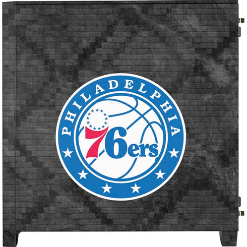 NBA Philadelphia 76ers Black Rust Corsair 4000D Tempered Glass Mid-Tower ATX Case Skin