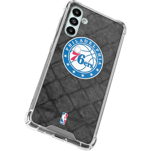 NBA Philadelphia 76ers Black Rust Galaxy A13 5G Clear Case