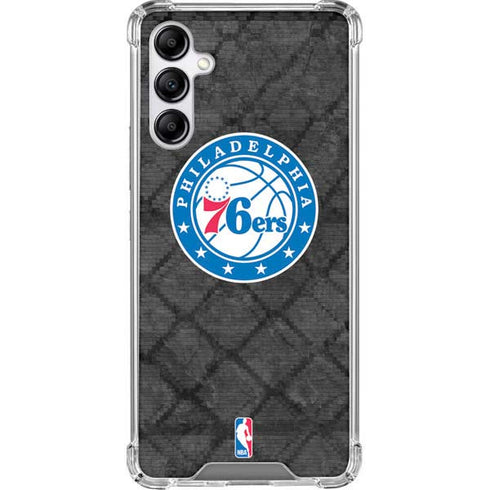 NBA Philadelphia 76ers Black Rust Galaxy A14 5G Clear Case