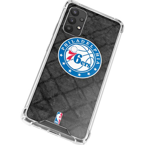 NBA Philadelphia 76ers Black Rust Galaxy A32 5G Clear Case