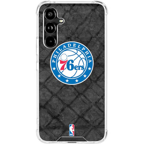 NBA Philadelphia 76ers Black Rust Galaxy A54 5G Clear Case