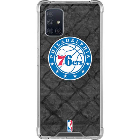 NBA Philadelphia 76ers Black Rust Galaxy A71 5G Clear Case