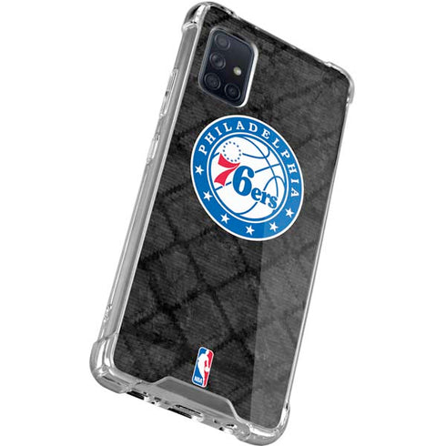 NBA Philadelphia 76ers Black Rust Galaxy A71 5G Clear Case
