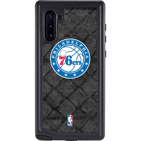 NBA Philadelphia 76ers Black Rust Galaxy Note 10 Waterproof Case