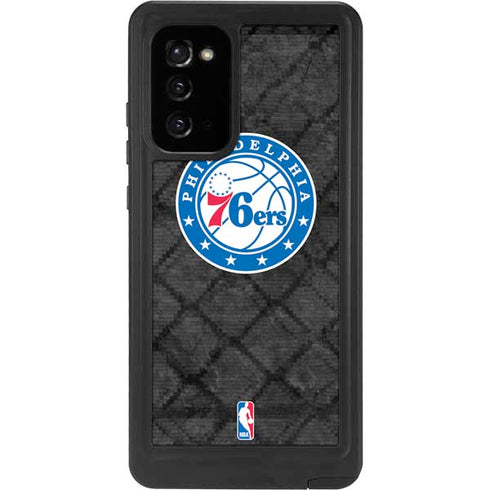 NBA Philadelphia 76ers Black Rust Galaxy Note20 5G Waterproof Case