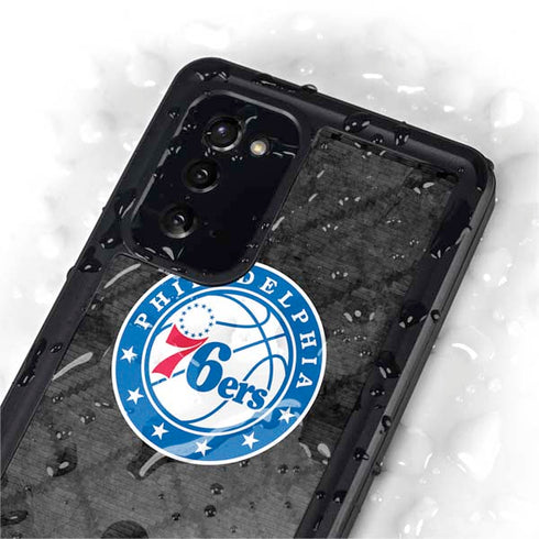 NBA Philadelphia 76ers Black Rust Galaxy Note20 5G Waterproof Case