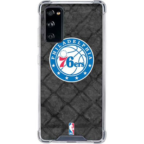 NBA Philadelphia 76ers Black Rust Galaxy S20 FE Clear Case