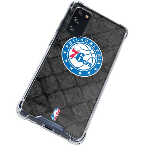NBA Philadelphia 76ers Black Rust Galaxy S20 FE Clear Case