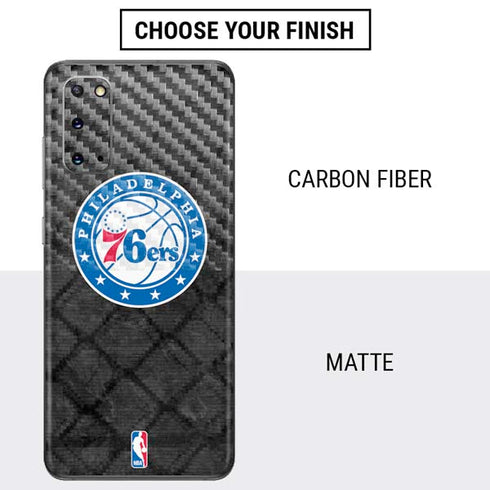 NBA Philadelphia 76ers Black Rust Galaxy S20 Skin