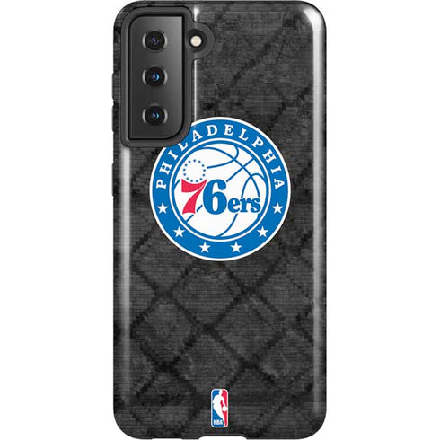 NBA Philadelphia 76ers Black Rust Galaxy S21 5G Pro Case