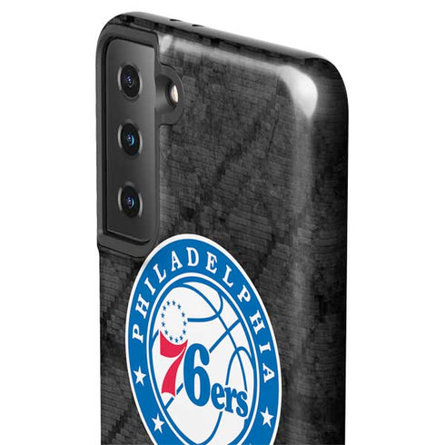 NBA Philadelphia 76ers Black Rust Galaxy S21 FE Pro Case