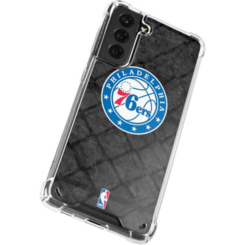 NBA Philadelphia 76ers Black Rust Galaxy S21 Plus 5G Clear Case