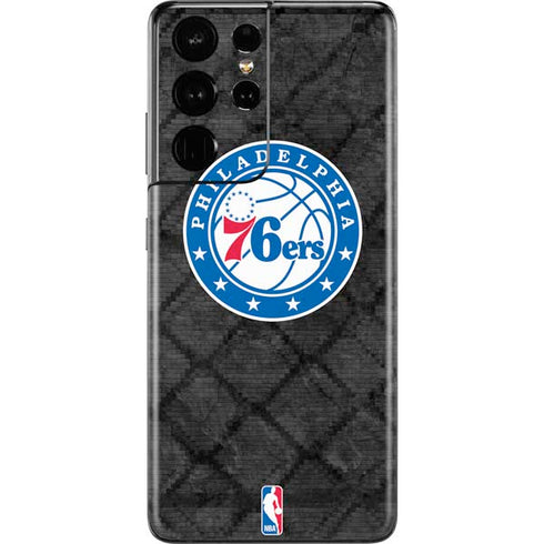 NBA Philadelphia 76ers Black Rust Galaxy S21 Ultra 5G Skin