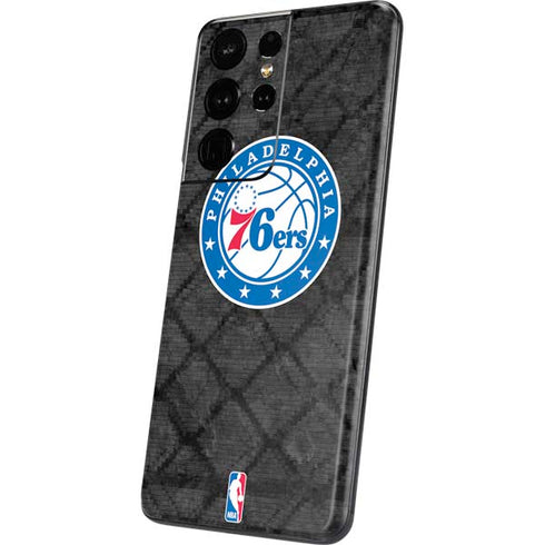 NBA Philadelphia 76ers Black Rust Galaxy S21 Ultra 5G Skin