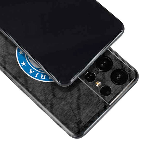 NBA Philadelphia 76ers Black Rust Galaxy S21 Ultra 5G Skin