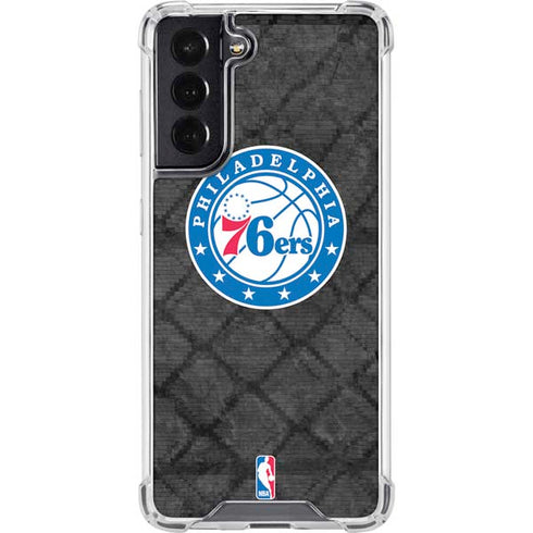 NBA Philadelphia 76ers Black Rust Galaxy S22 Clear Case