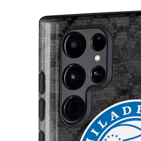 NBA Philadelphia 76ers Black Rust Galaxy S22 Ultra Pro Case