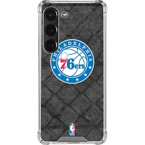 NBA Philadelphia 76ers Black Rust Galaxy S23 Clear Case