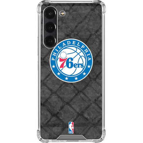 NBA Philadelphia 76ers Black Rust Galaxy S23 Plus Clear Case