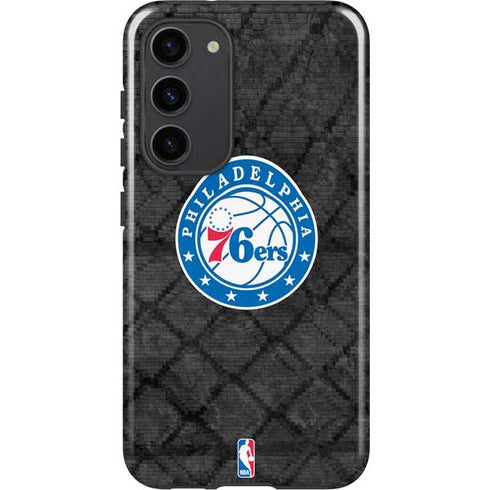 NBA Philadelphia 76ers Black Rust Galaxy S23 Plus Pro Case
