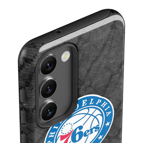 NBA Philadelphia 76ers Black Rust Galaxy S23 Plus Pro Case