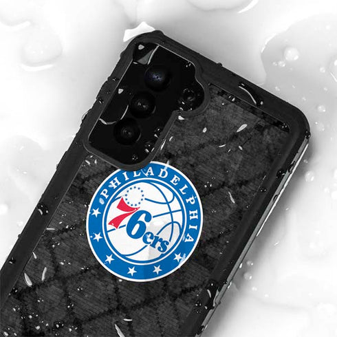NBA Philadelphia 76ers Black Rust Galaxy S23 Plus Waterproof Case